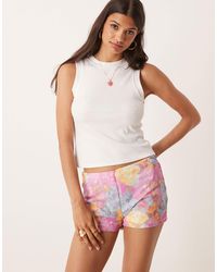 ASOS - Co-ord Lace Micro Mini Shorts - Lyst