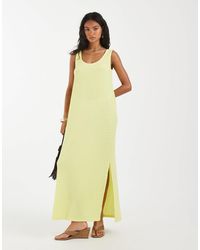 Pieces - Reversible Textured Jersey Maxi Dress - Lyst