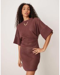 ASOS - Crochet T Shirt Tuck Mini Dress - Lyst