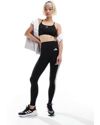 adidas Originals - Leggings Largos Negros Básicos Con Detalle De 3 Rayas Essentials De Adidas Training - Lyst