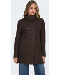 ONLY - Newsophia Double Breasted High Neck Coat - Lyst