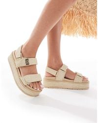 SEQWL - Flatform Sandals With Buckle Details - Lyst