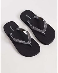 Calvin Klein - Jeans Metallic Flip Flops - Lyst