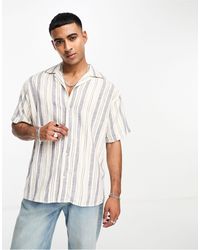 Jack & Jones - Originals Revere Collar Textured Stripe Shirt - Lyst