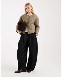 Mango - Teen Quilted Collarless Jacket - Lyst