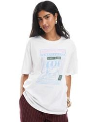 ONLY - Boyfriend T-Shirt Met Grafische Café-Print - Lyst