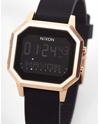 Nixon Reloj digital y dorado rosa - Negro