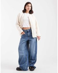 New Look - Borg Button Through Jacket - Lyst