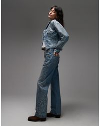 Levi's - Beyoncé X Western Crystal Collection 501 '90S Straight Fit Jeans - Lyst
