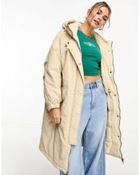 Pull&Bear - Padded Longline Coat With toggle Detail - Lyst