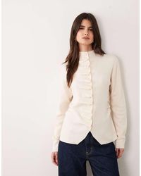 ASOS - Placket Detail High Neck Button Through Cardigan - Lyst