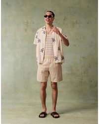 Paul Smith - Overhemd Met Korte Mouwen En Bloemenborduursel - Lyst