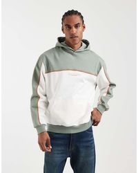ASOS - Relaxed Fit Printed Hoodie With Cut And Sew Panels - Lyst