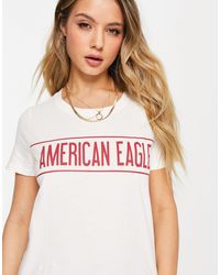 American Eagle Branded Hot Store T-shirt - White