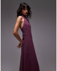 ASOS - Hoogsluitende Maxi-Jurk Van Chiffon Met Halternek - Lyst
