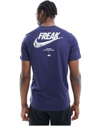 Nike Football - Camiseta azul marino unisex con estampado gráfico giannis dri-fit - Lyst