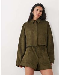 ASOS - Co-Ord Faux Suede Long Sleeve Shirt - Lyst