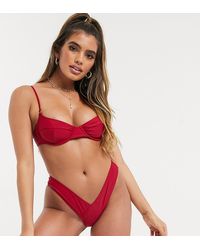 South Beach Top bikini mix and match con ferretto color prugna - Multicolore