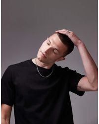 ARKET - Camiseta Negra De Tejido Grueso De Punto Liso De - Lyst