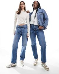 Levi's - 501 Straight Crop Jeans - Lyst