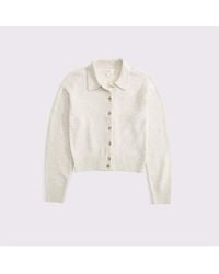 Abercrombie & Fitch - Merino Wool-Blend Collared Cardigan - Lyst