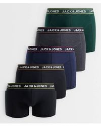 Jack & Jones - 5 Pack Of Boxers With Contrast Waistband - Lyst