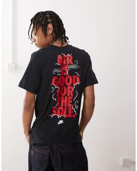 Nike - Camiseta Negra Con Estampado Gráfico En La Espalda De Air - Lyst