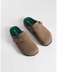 Only & Sons - Faux Suede Clogs With Buckle - Lyst