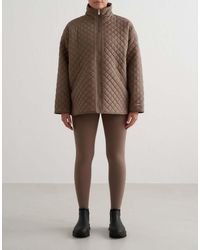 Aim'n - Nougat Oversized Quilted Jacket - Lyst