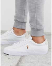 mens leather ralph lauren trainers