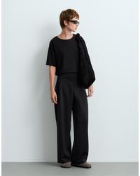 Oysho - Neoprene-effect High-rise Cocoon Trousers - Lyst