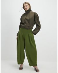 River Island - Balloon Leg Pleated Trousers - Lyst