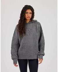 CERNUCCI - Cn Cable Knit Oversized Hoodie - Lyst