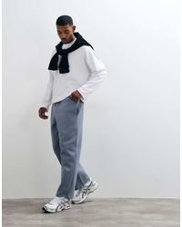 ASOS - Wide Leg Trackies With Embroidery - Lyst