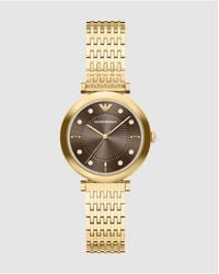 Emporio Armani - Archelia Three-Hand-Tone Stainless Steel Watch - Lyst