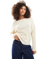 ASOS - Knitted Slouchy Off The Shoulder Jumper - Lyst