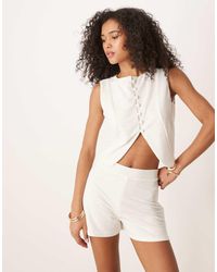 ASOS - Co Ord Linen Look A Line Tailored Short - Lyst