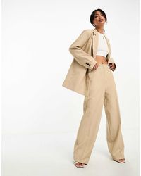 Y.A.S - Y.a.s - pantalon d'ensemble ample et ajusté - camel - Lyst