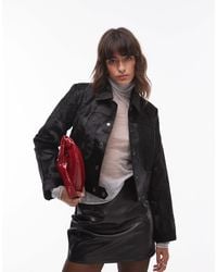 Mango - Capsule Leather Boxy Jacket - Lyst