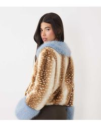 Kaiia - Exclusive Faux Fur Contrast Collar & Cuff Jacket - Lyst