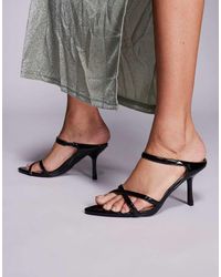 Public Desire - Melys Pointed Toe Cross Strap Mid Heels - Lyst