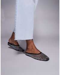 SIMMI - Simmi london – luz – mules aus strass-netzstoff - Lyst