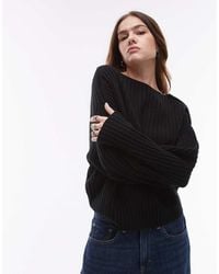 ARKET - Wool Knitted Sweater With Asymmetric Off-shoulder - Lyst