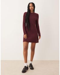 ASOS - – strukturiertes mini-strickkleid - Lyst