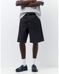Pull&Bear - Baggy Relaxed Fit Denim Bermuda Shorts - Lyst