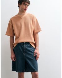ASOS COLLECTIVE - Wide Leg Denim Shorts - Lyst