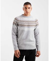Threadbare - Fairisle Print Crew Neck Jumper - Lyst