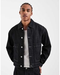 Jack & Jones - Co-ord Workwear Raw Wash Denim Jacket - Lyst