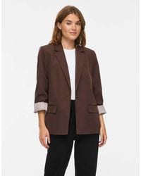 Vila - Blazer Caffè - Lyst