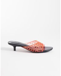 Public Desire - Kitten Heel Jelly Sandals - Lyst